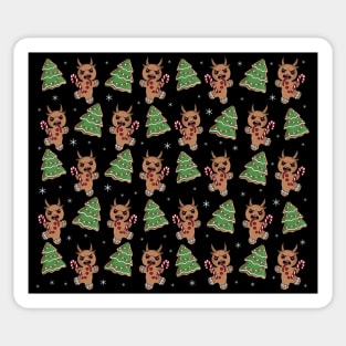 Gingerbread Krampus pattern Sticker